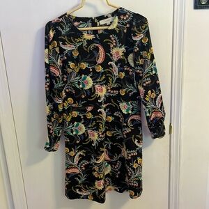 LOFT Long Sleeve Paisley Dress